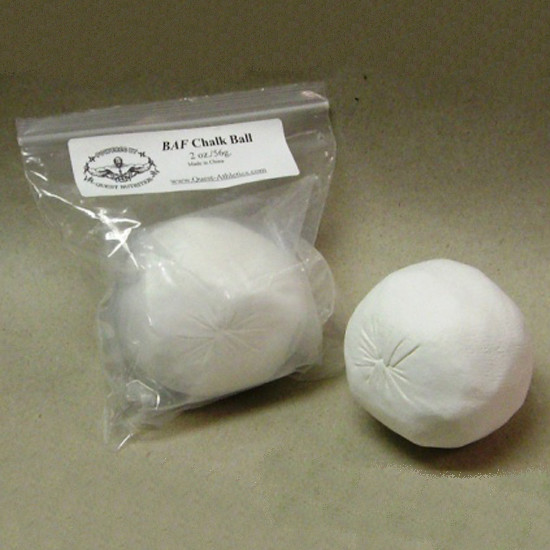 magnesium powder made into a chalk ball for sports